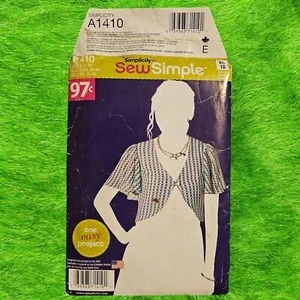 Bolero patrón de costura sin cortar FF coser simple misses simplicidad A1410 talla 8-18 - Imagen 1 de 3