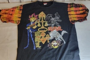 VTG Yu-gi-oh! It's Time To Duel Card Game Anime Graphic T Shirt Tie-dye Youth XL - Picture 1 of 14