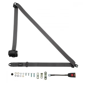 Front Automatic Seat Belt For TVR Tasmin 3500 Sports 1980 Shape Grey - Picture 1 of 7