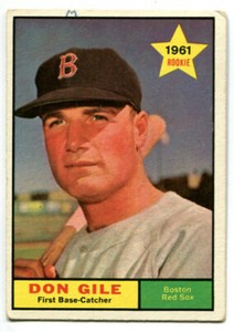 1961 Topps Don Gile Rookie Card #236 Boston Red Sox