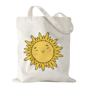 Cute Canvas Tote Bag for Women Canvas Bag for College Sun Canvas Bags Reusabl... - Picture 1 of 6