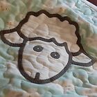Flannel Baby Quilt with Lamb Crib Blanket Nursery Bedding Handmade New Baby...