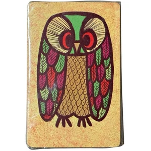 Vintage Sealed Deck of Playing Cards Retro Groovy MCM Owl Stardust Nu-Vue USA - Picture 1 of 2