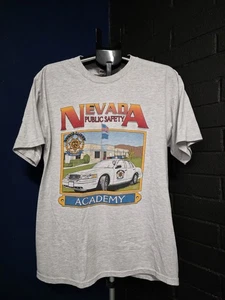 Vintage 90s Nevada Police Department Cop Car Ford Crown Victoria Shirt Size XL - Picture 1 of 4