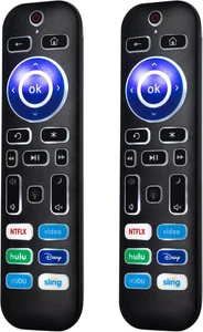 2 Pack Replacement Backlit Remote Control Compatible with Roku TV Series Models - Picture 1 of 8