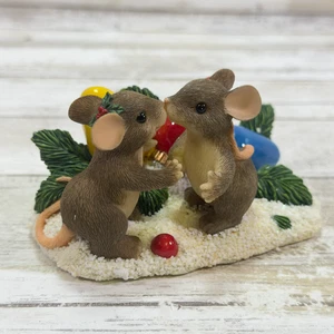 Fitz And Floyd ~ Charming Tails - #87/205 "Kiss-Mas Light Figurine" in Box - Picture 1 of 6