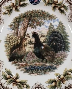 Royal Stafford 12 WOODLAND TURKEY PHEASANT DINNER SALAD PLATES Thanksgiving NEW - Picture 1 of 10