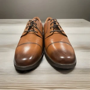 Cole Haan Bedford Cap Toe Oxford Dress Leather Shoes British Tan Size 7 M New - Picture 1 of 11