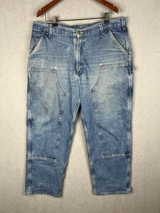 Carhartt B73 DST Double Knee Denim Pants 38x30 Distressed - Picture 1 of 12