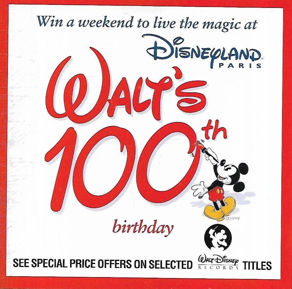 Walt's 100th Birthday - Various Artists (2001 Promo CD Album) - Bild 1 von 2