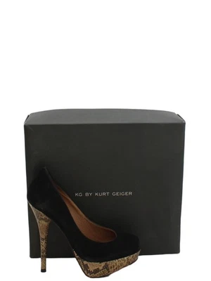 KG - Tacones para mujer Kurt Geiger UK 6 negro estampado animal 100 % otros tribunales Foto 1 de 4