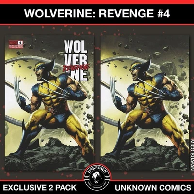 WOLVERINE REVENGE RED BAND #4 MICO SUAYAN TRADE & VIRGIN VARIANT SET POLYBAGGED - Image 1 of 4