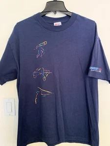 Vintage US West Sponsored Olympic 90'S T-Shirt Adult XL Blue - Picture 1 of 6