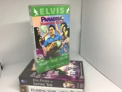 Elvis Presley Loving You Flaming Star & Paradise Hawaiian Style VHS - Image 1 of 4