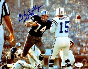 Bob Lilly Signed Dallas Cowboys 8x10 Photo Inscribed "HOF 80" (JSA COA) - Picture 1 of 2