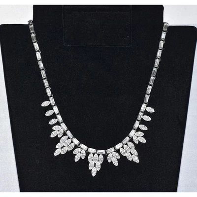 Ben-Amun Tatiana Art Deco Marquis Bridal Evening Statement Necklace - Image 1 of 4