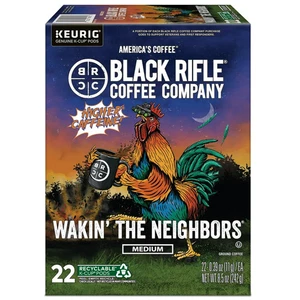 Black Rifle Coffee Company Wakin the Neighbors High Caffeine Keurig K-Cups 22ct - Imagen 1 de 10