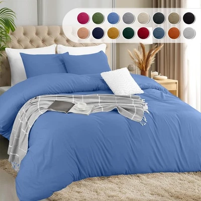 Luxury Duvet Cover Set Soft Quilt Cover Bedding Sets with Pillow Shams Twin King - Image 1 of 4