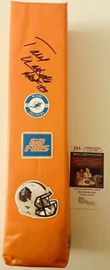 PAUL WARFIELD SIGNED AUTOGRAPHED MIAMI DOLPHINS TOUCHDOWN PYLON HOF JSA COA RARE - Picture 1 of 2