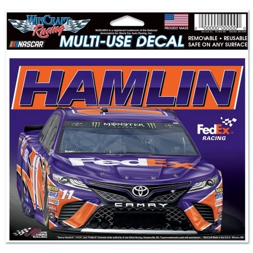 Calcomanía Denny Hamlin 2018 Wincraft #11 Fed Ex Express 4,5x5,5 multiuso envío gratuito Foto 1 de 1