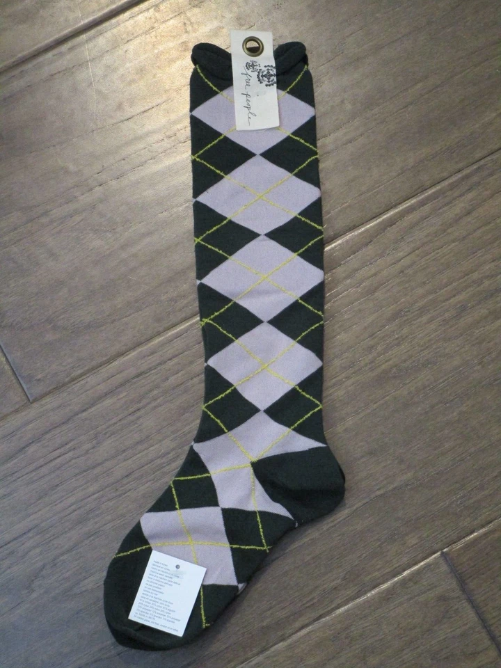 CALCETINES DE RODILLA FREE PEOPLE VERDE/ROSA ARGYLE TALLA ÚNICA NUEVOS Foto 1 de 1