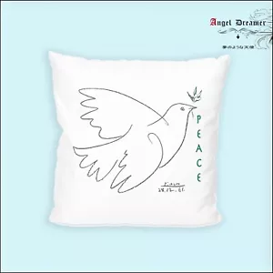 Housse de coussin satinée La Colombe de la Paix Picasso Art Moderne Collection - Imagen 1 de 4