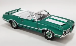 1/18 ACME 1:18 1972 OLDSMOBILE 442 CUTLASS W-30 – RADIANT GREEN A18056025 NEW - Picture 1 of 5
