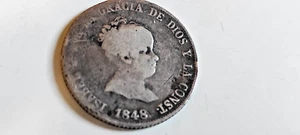 MONEDA DE PLATA DE 4 REALES DE 1848 ISABEL II MBC - Imagen 1 de 2