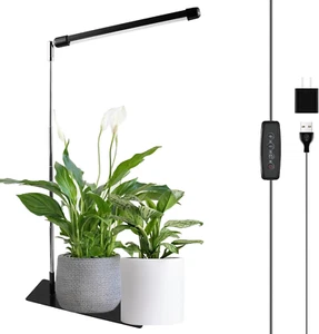 Dimmable 6000K LED Grow Light – Timer, Adjustable Height, 48 LEDs - Picture 1 of 12
