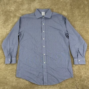 Brooks Brothers mens Regent shirt 16 32 Non Iron Stretch button blue logo - Picture 1 of 13