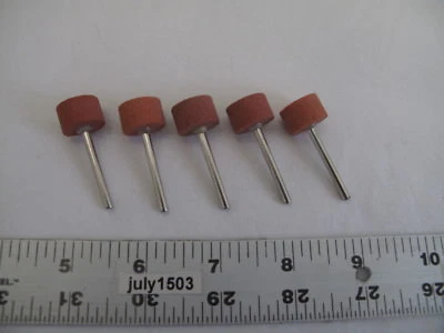 (5) NEW Aluminum Oxide Stone Bit for Dremel Wheel Grind Rotary Tool 5/8" (AB) - Image 1 of 4