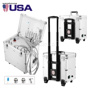 Portable Dental Delivery Unit 4 Hole Compressor 13 Air Tank Curing Light Scaler - Picture 1 of 23