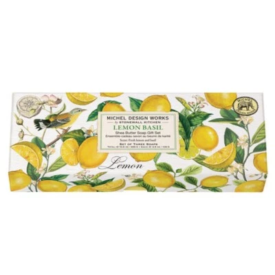 Michel Design Works Lemon Basil Citrus Shea Butter Soap Gift Set of 3 Bars - Image 1 of 2