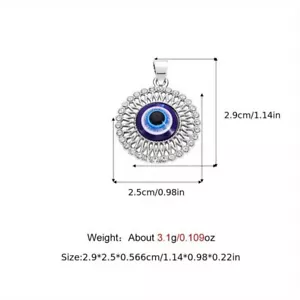 Anhänger Kette Nazar Boncuk Böser Auge Evil Eye Amulett Silbrig - Bild 1 von 1