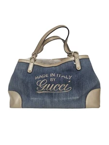 GUCCI                                       Pre-owned Blue Denim Craft Tote Bag - Picture 1 of 7