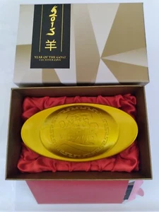 2015 1 OZ SILVER NIUE $2 LUNAR GOAT (GILDED) W/ BOX/COA - Picture 1 of 7