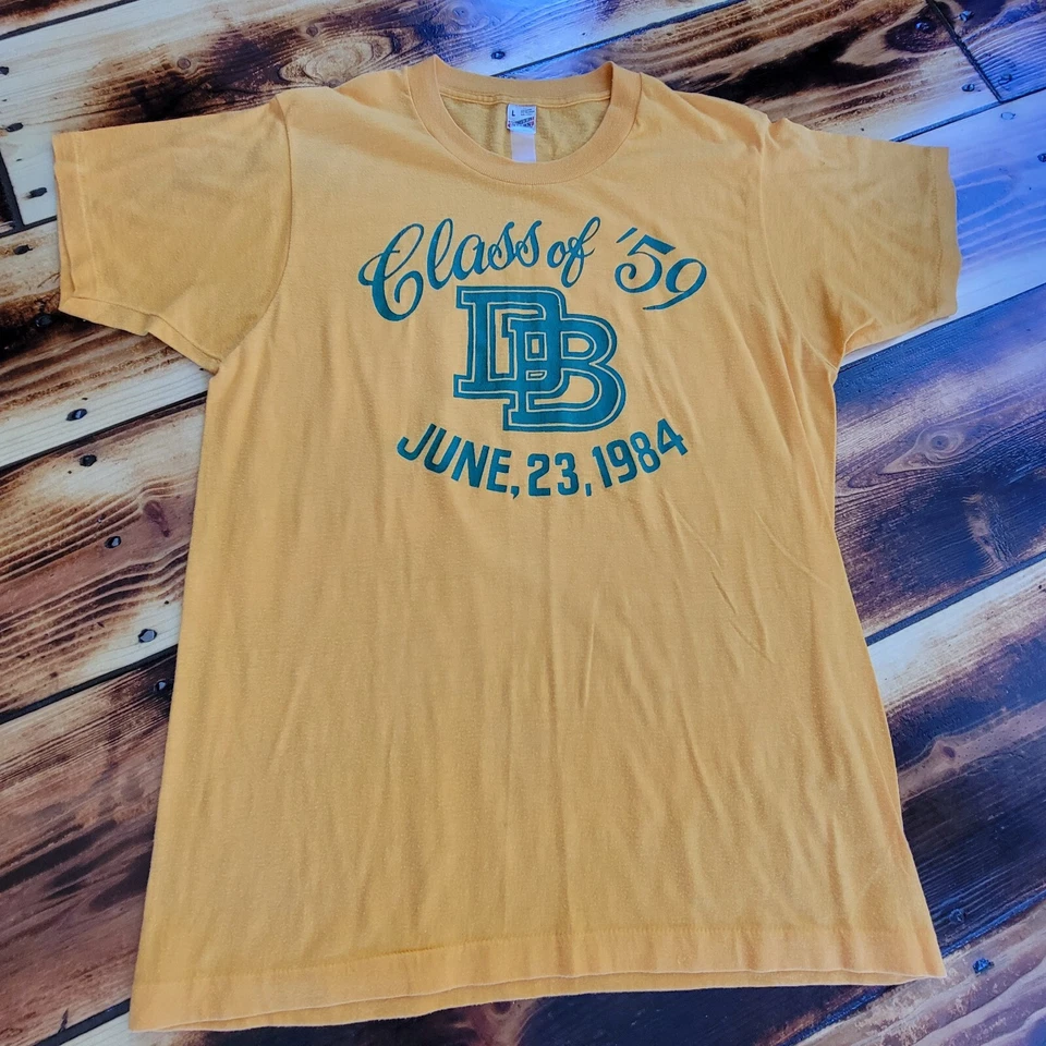 Camiseta De Colección Screen Stars Clase de 59 DB Junio 23 1984 Puntada Única Talla L Foto 1 de 4