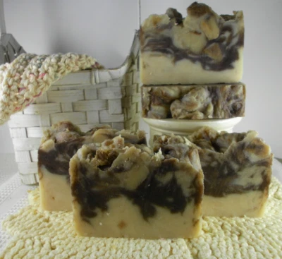 Spiced Chestnut Shea Cocoa Goat Milk Soap Natural Artisan Gift Soap Handmade - Image 1 of 4