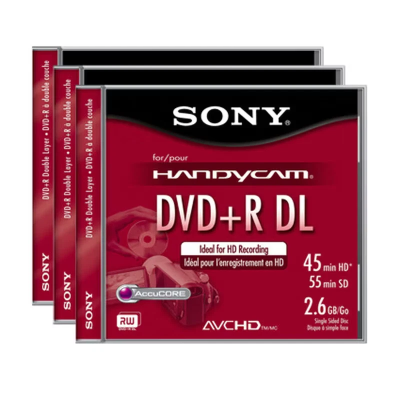 Sony Handycam DVD+R DL Blank DVD 2.6GB 45 HD/55 SD Minutes BRAND NEW - Image 1 of 1