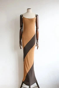 Gucci by Tom Ford Spring/Summer 1997 Caramel Black Slip Dress - Picture 1 of 17
