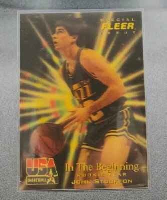 1996-97 Fleer USA Basketball #10 John Stockton Jazz In The Beginning 3D - image 1 of 2