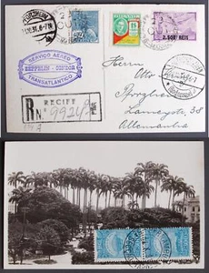 ZEPPELIN 1931 de Brasil a ALEMANIA, precioso dirigible 3er SAF foto de vuelo PPC, ex Fuchs - Imagen 1 de 6