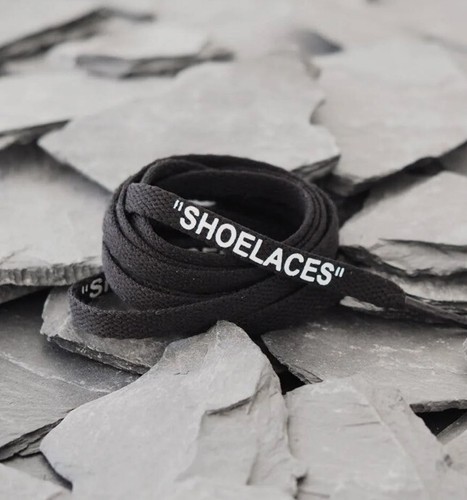 OFF WHITE 10 lacci di ricambio Nike bianchi spenti nero coppia nuovi di zecca autentici