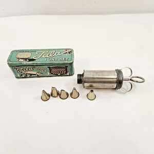 Vintage Tala Metal Icing Set with Blue Tin & 5 Piping Tips - Picture 1 of 14