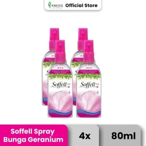 4 x Botella Spray Soffel Geranio Flor 80 ml Ayuda a Proteger Piel Aroma Refrescante - Imagen 1 de 10