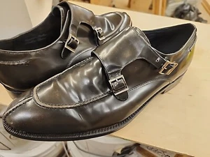 Joseph Abboud Double Strap Monk Dress Shoes Black Size 11 D Worn Once - Picture 1 of 12