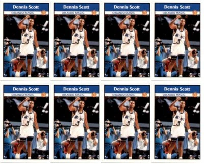 (8) Lote de tarjetas mágicas Dennis Scott Orlando 1992 pegatinas Panini #156 Foto 1 de 2