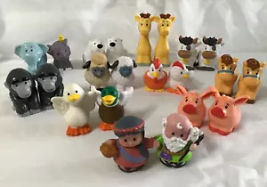 Fisher Price Little People NOAH, wife Naamah + 10 pairs of Noah's ark figures - Picture 1 of 2
