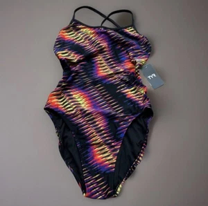TYR Trinityfit Evolved One Piece Swimsuit Women's LARGE (36) Durafast Elite NEW - Picture 1 of 7