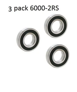 Rodamiento de bolas sellado de goma premium 6000-2RS C3, 10x26x8, 6000 (paquete de 3) - Imagen 1 de 1